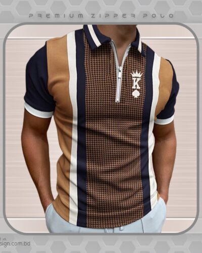 Ensign Stylish Zipper Polo T-shirt